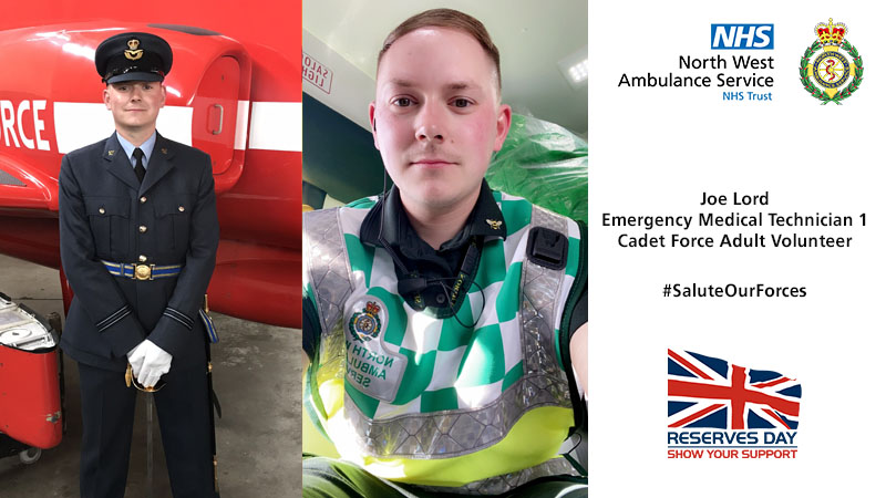 EMT1 Joe Lord in reserves and ambulance service uniform