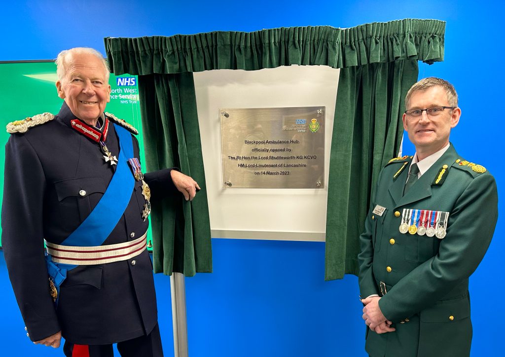 Lord Lieutenant of Lancashire, The Rt Hon Lord Shuttleworth with CEO Daren Mochrie (Right)