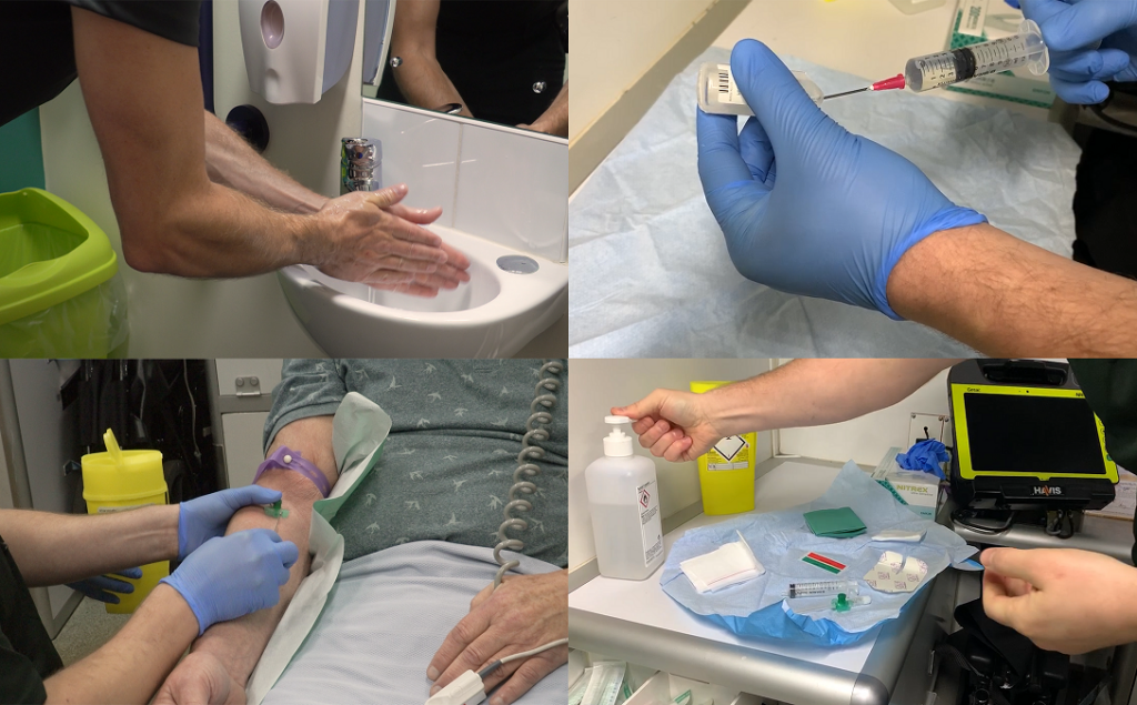 infection prevention control by washing hands and wearing gloves