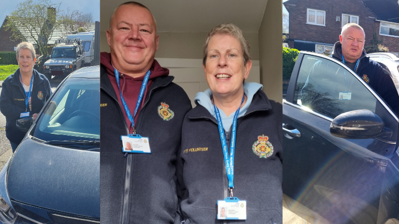 Volunteer car drivers John and Susan