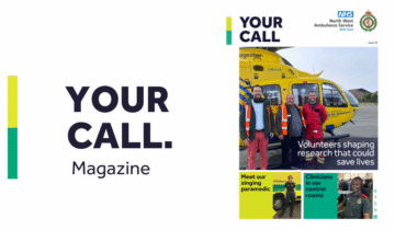 Your Call magazine front cover showing staff and volunteers.