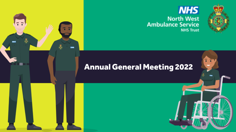 AGM meeting poster with NWAS characters