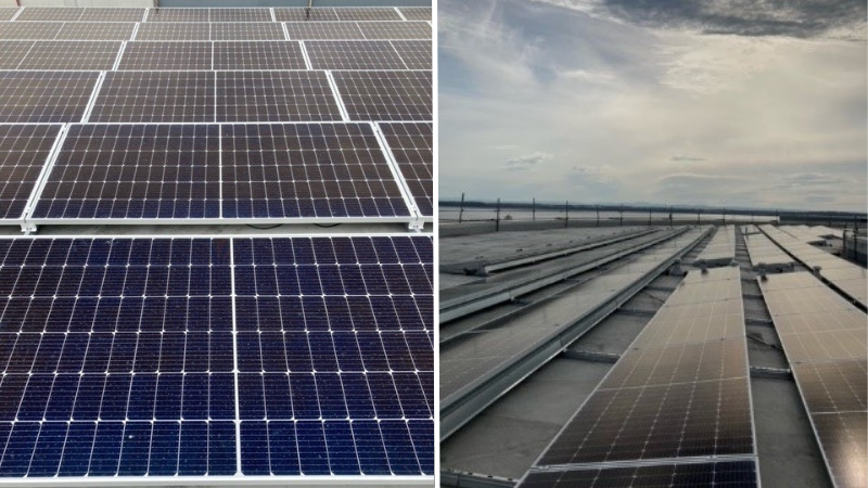 Solar panels at Merseyside based office, Estuary Point